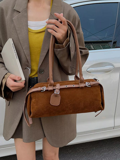 Buckle Decor Shoulder Bag