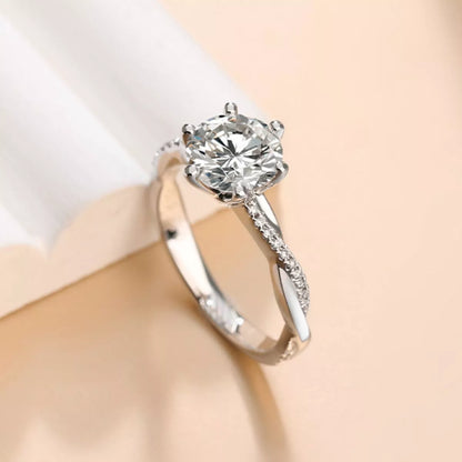 1 Carat 925 Sterling Silver Moissanite Ring
