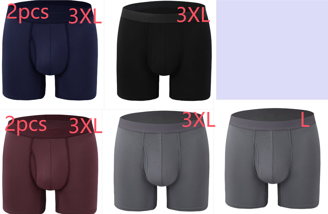 Extended Men's Underwear Bamboo Fiber Sports Breathable Mid Waist