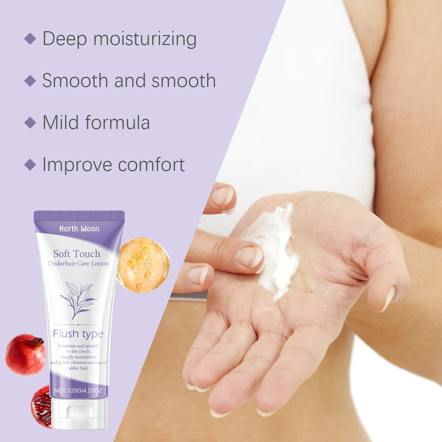 North Moon Body Hair Care Lotion Feminine Skin Care Moisturizing Soft Frizz Moisturizing Lotion