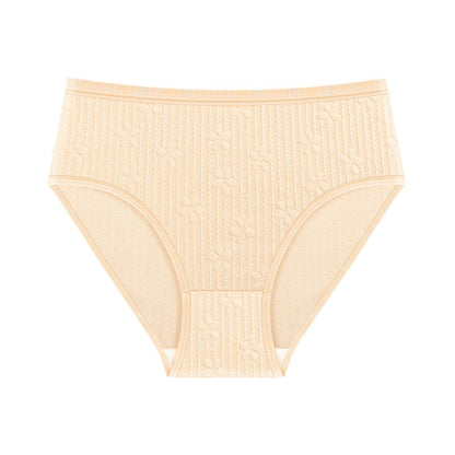Women's Fashion Solid Colour Jacquard Panties