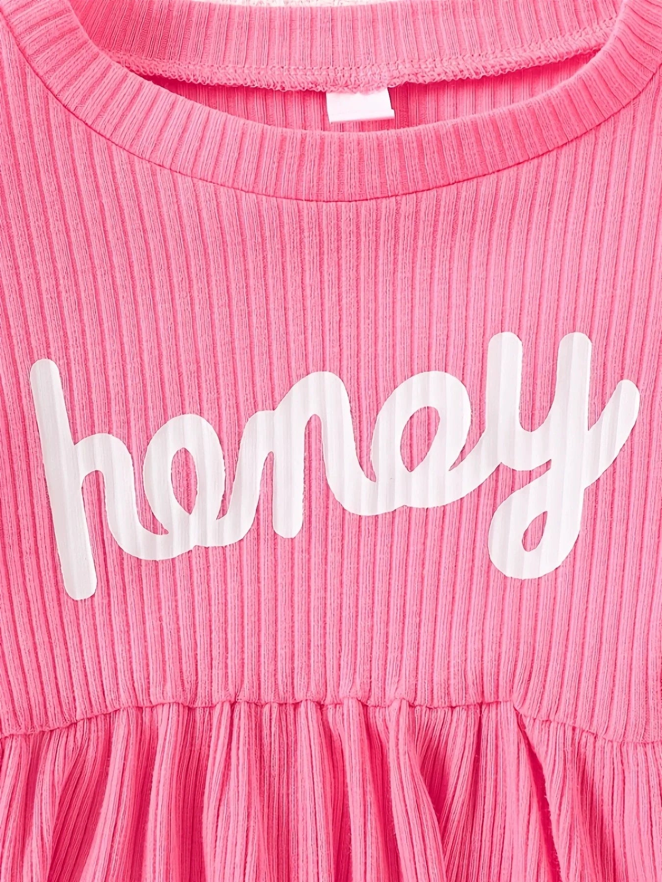Children's Honey Bubble Texture Sleeve Dress