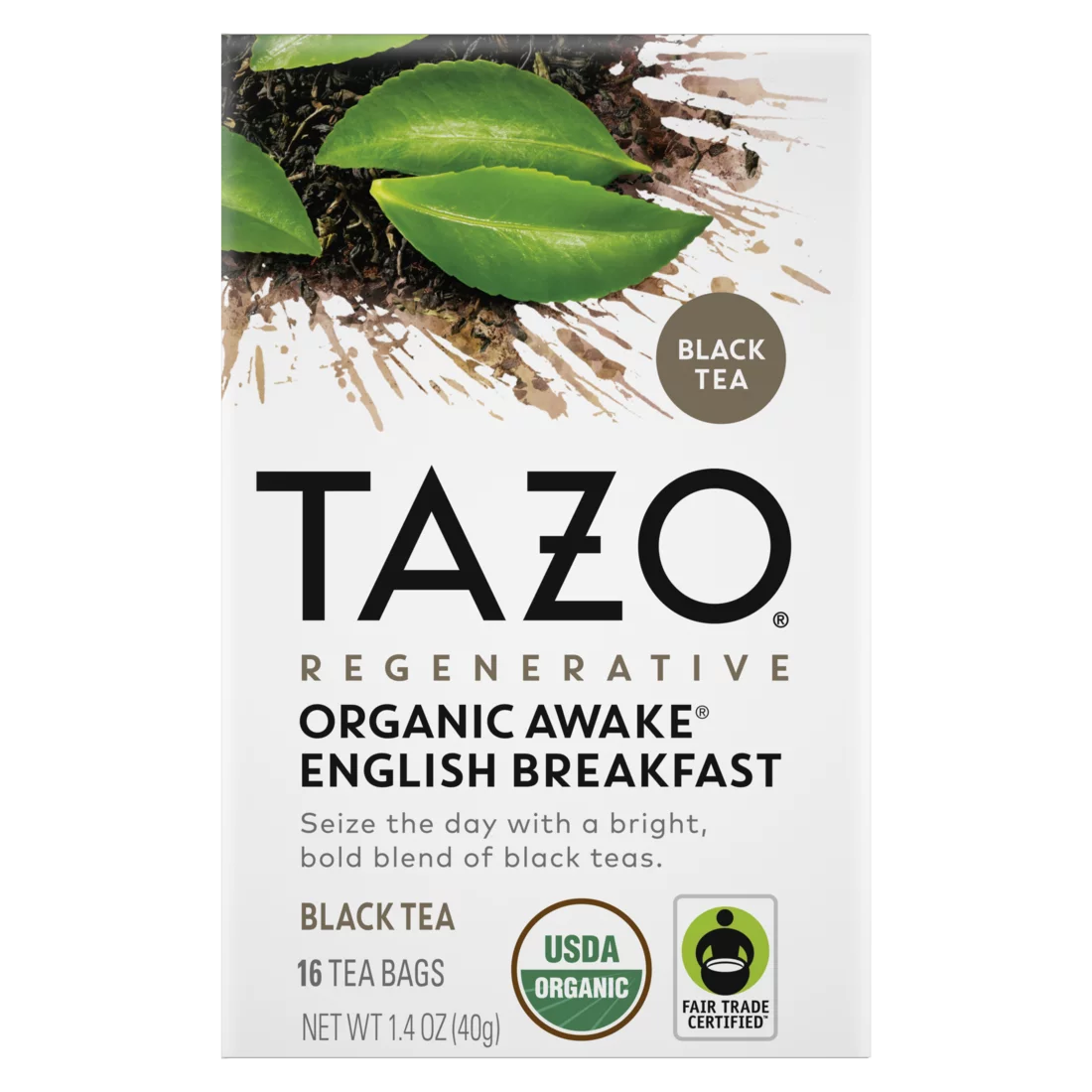 Tazo Tea Awake English Breakfast Black Tea, 16 Tea Bags (Pack of 6)