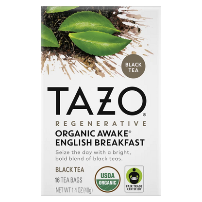 Tazo Tea Awake English Breakfast Black Tea, 16 Tea Bags (Pack of 6)