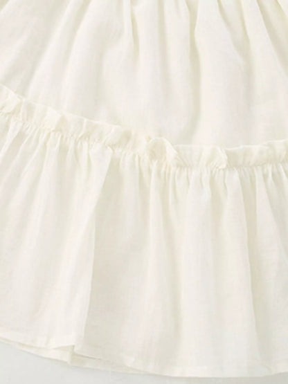 Children's Smocked Puff Sleeve Tiered Dress