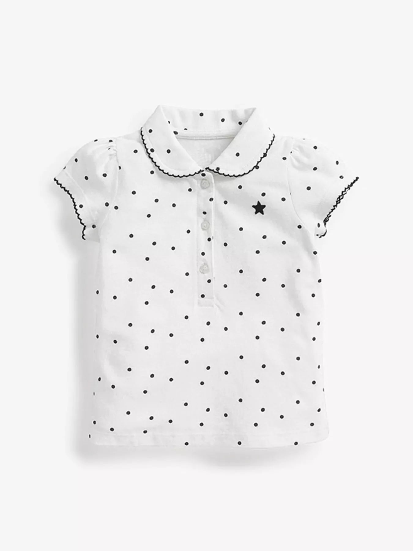 Children's Button Detail Short Sleeve Polo