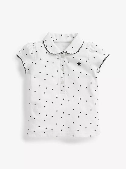 Children's Button Detail Short Sleeve Polo