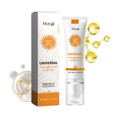 Hoygi Tinted Moisturizer, Outdoor UV Protection Brightening Skin Hydrating Protective Cream