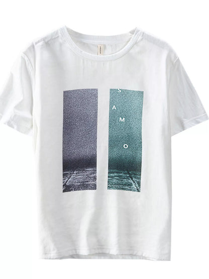 Men's Plus Size Round Neck Short Sleeve T-Shirt