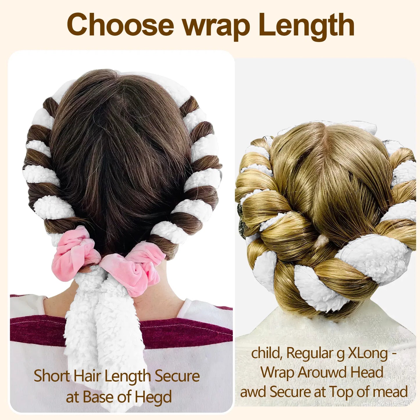 Satin Heatless Hair Curler, Lazy Natural Soft Wave DIY Heatless Curls For Sleep In Overnight, For All Hair Types - White