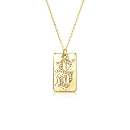 925 Sterling Silver Letter S Pendant Necklace