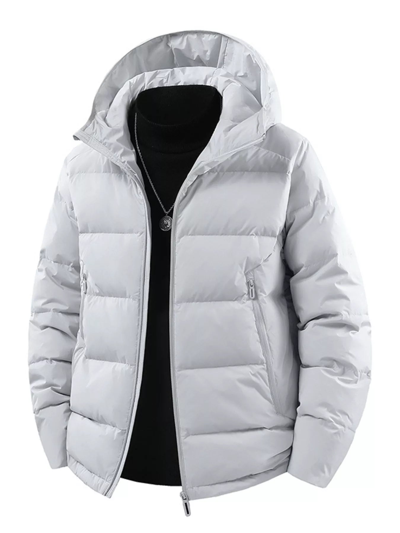 Men's Plus Size Hooded Padded Puffer Jacket