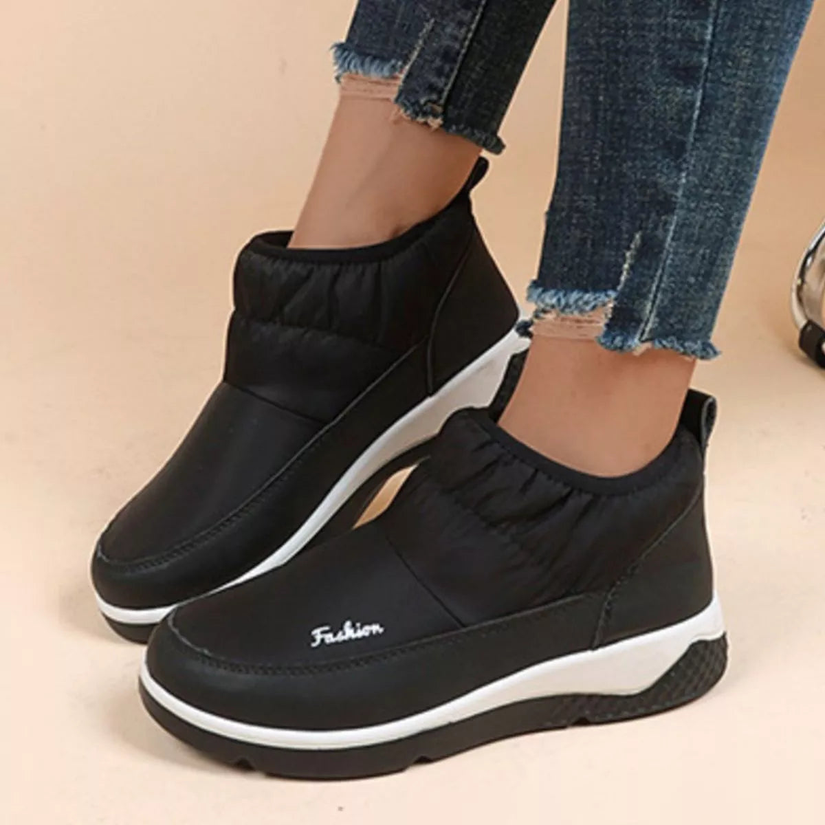 Warm Round Toe Boots