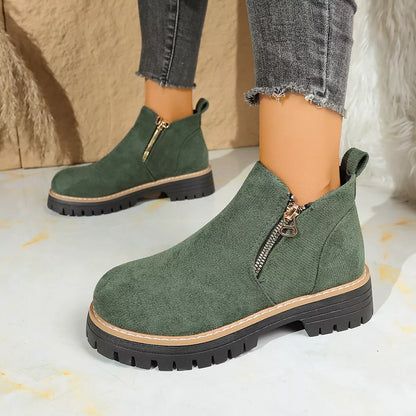 Round Toe Platform Boots