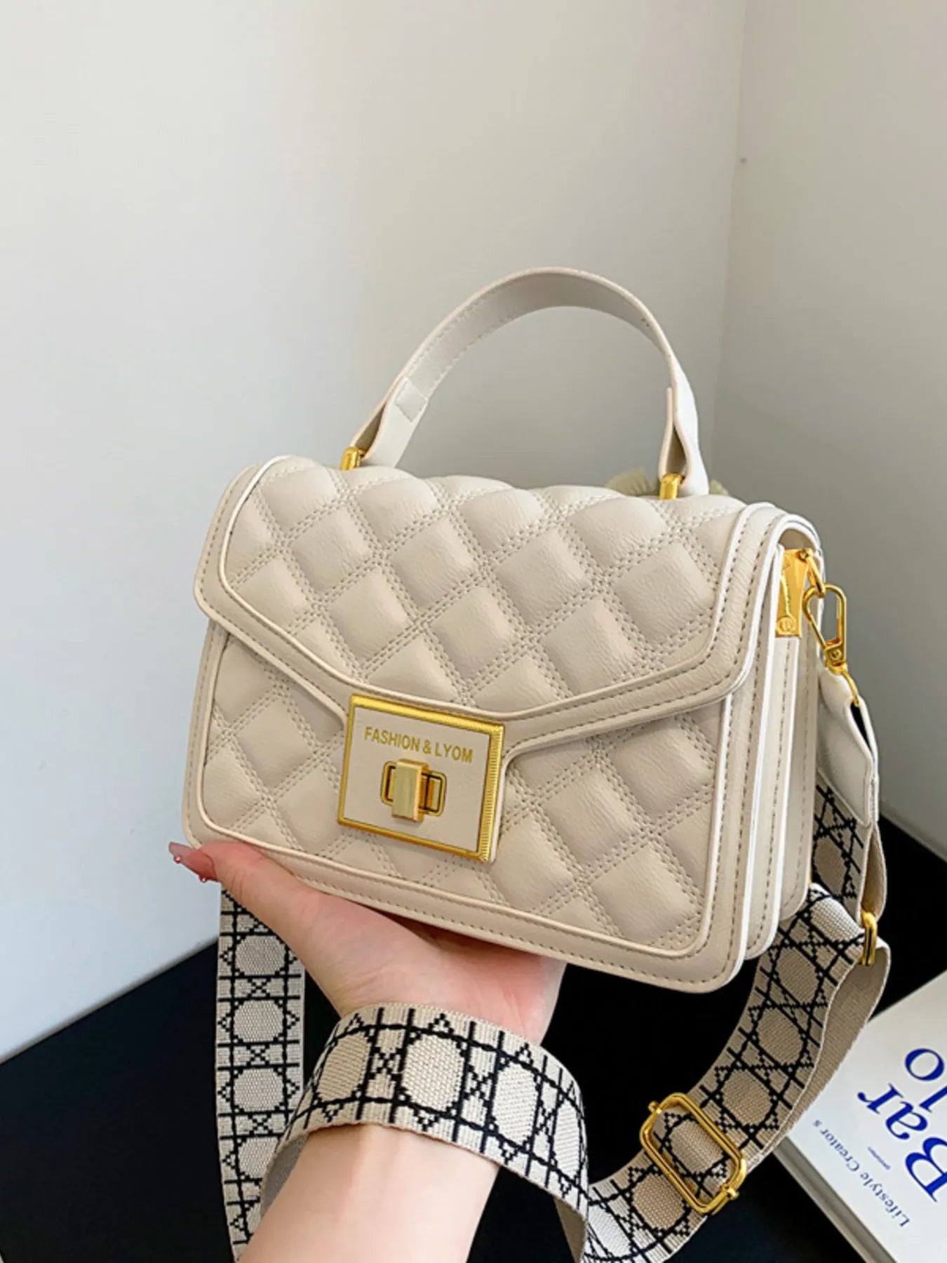 Quilted Adjustable Strap Shoulder Bag
