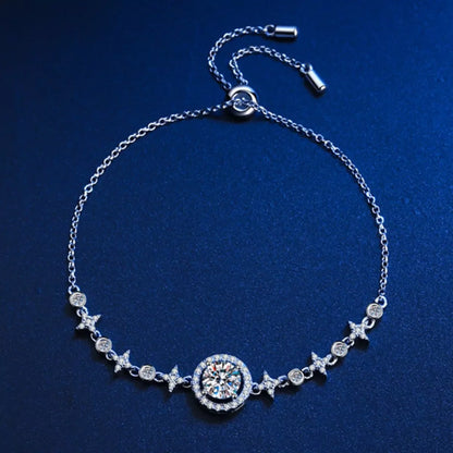 1 Carat Moissanite 925 Sterling Silver Bracelet