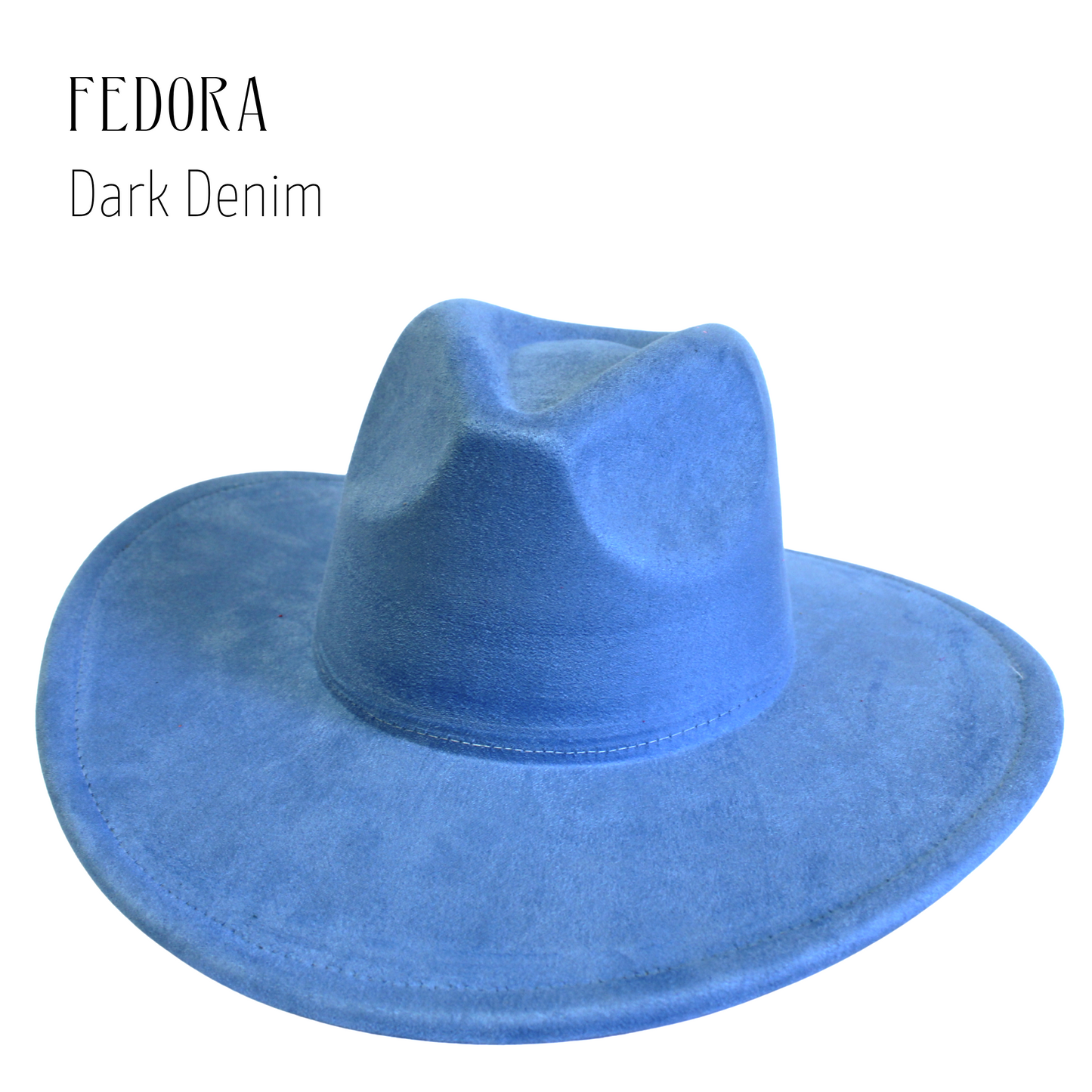 Vegan Suede Blank Rancher Crown Fedora – Adjustable Hat for DIY & Hat Burning
