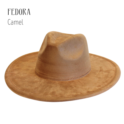 Vegan Suede Blank Rancher Crown Fedora – Adjustable Hat for DIY & Hat Burning