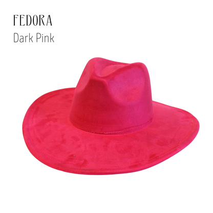 Vegan Suede Blank Rancher Crown Fedora – Adjustable Hat for DIY & Hat Burning