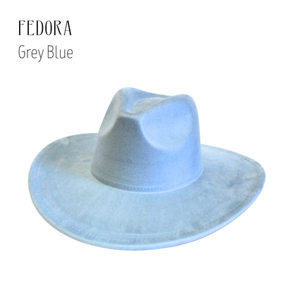 Vegan Suede Blank Rancher Crown Fedora – Adjustable Hat for DIY & Hat Burning