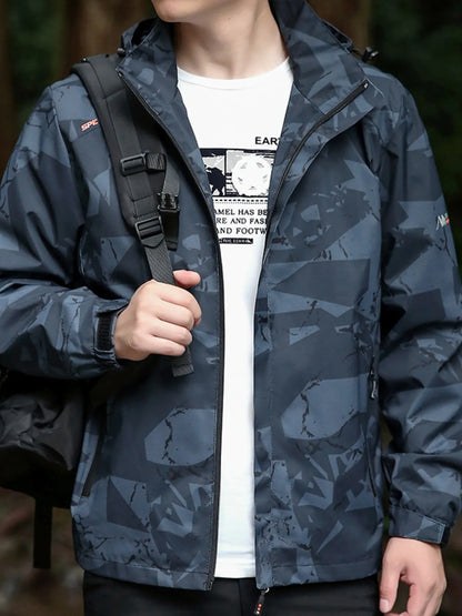 Men's Plus Size Windproof Outdoor Jacket