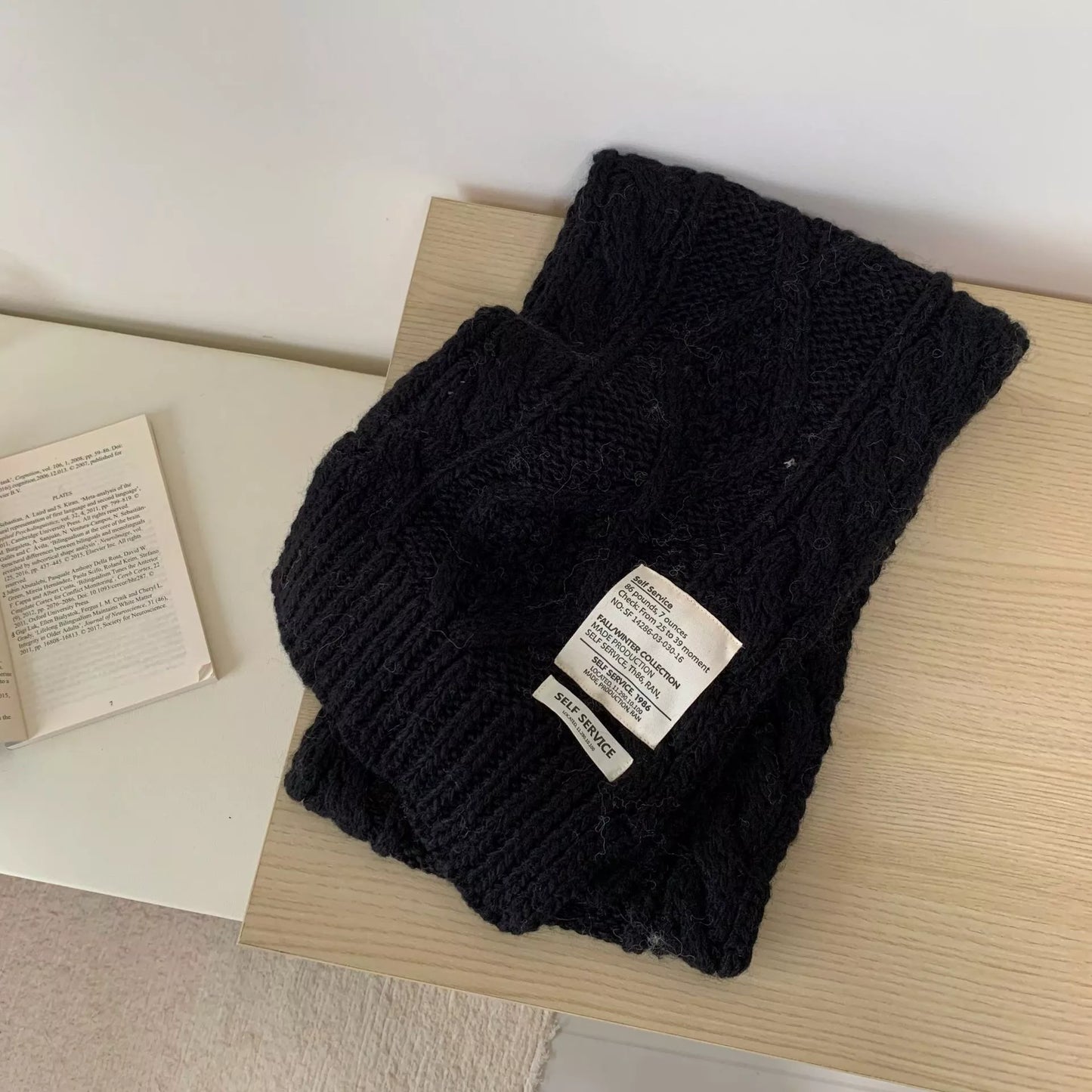 Chunky Cable Knit Scarf