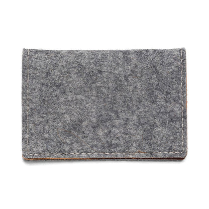 Felt and Leather Bifold Wallet