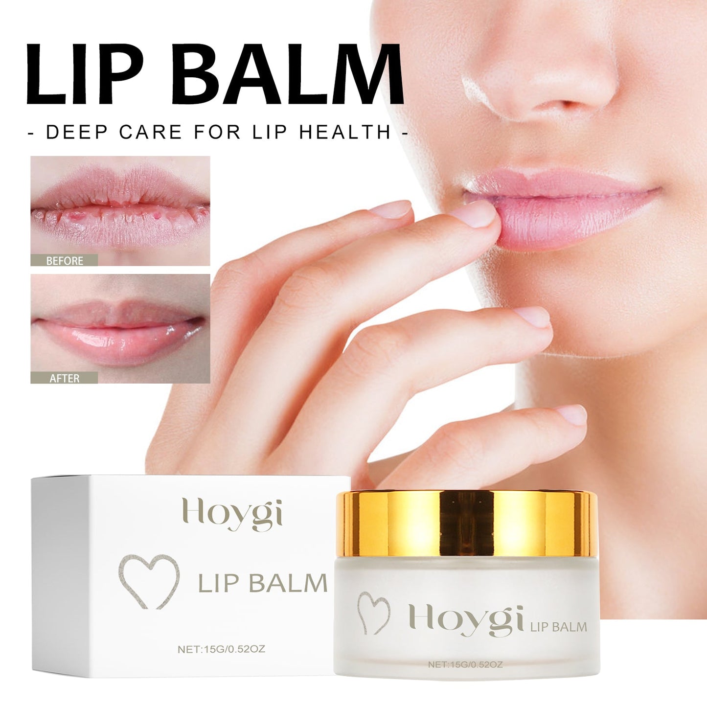 Hoygi Lip Balm, Fade Lip Lines Anti Cracking And Peeling Hydrating Plentiful Water Embellish Lip Care