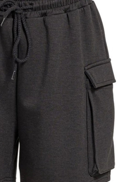 Zenana Scuba Thigh Pocket Shorts