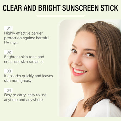 Ouhoe Transparent Protection Stick Summer Outdoor Uv Protection Clear Clear Non-Sticky Portable Protection Stick
