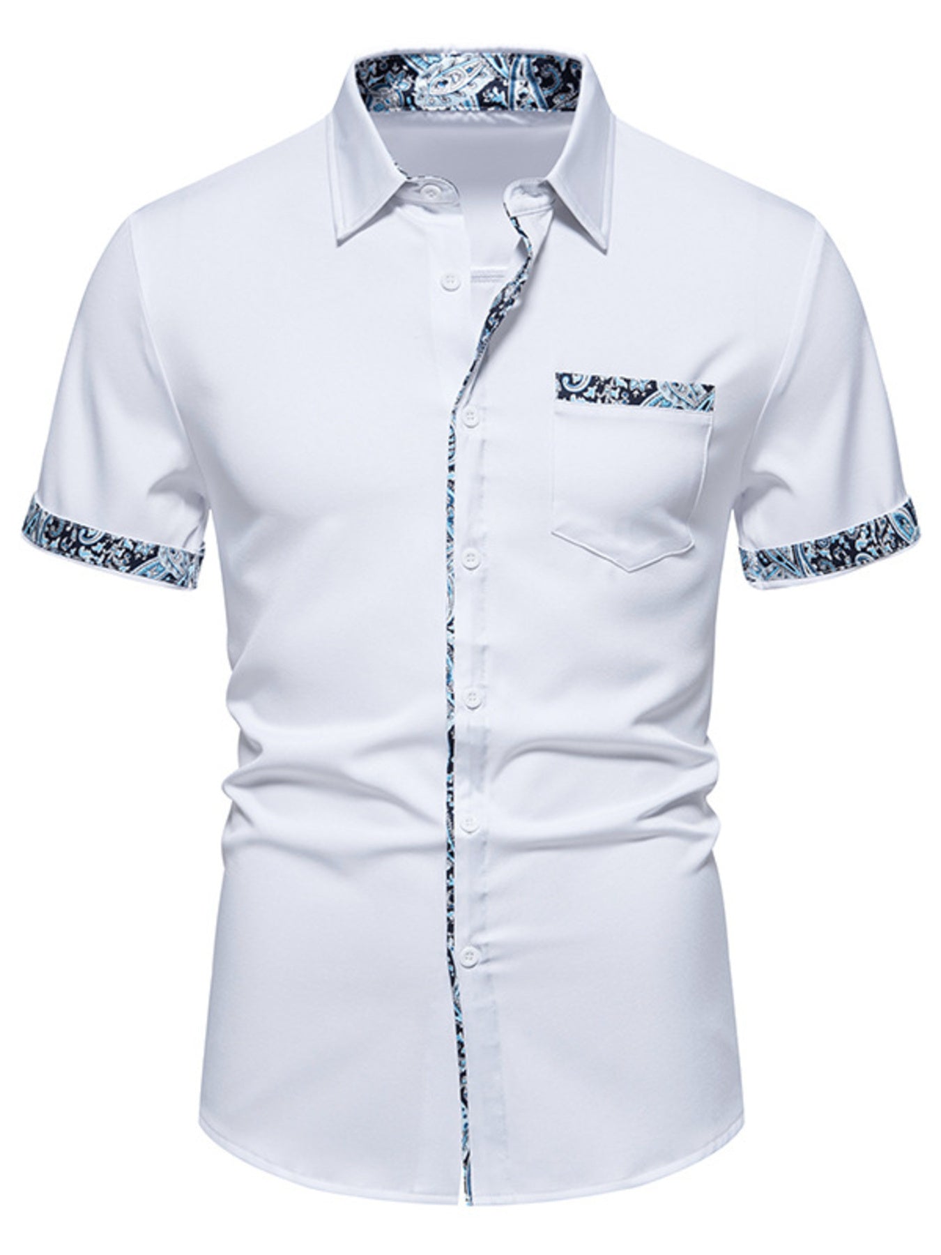 Men's Button Up Short Sleeve Shirt