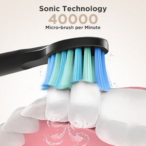 Fairywill Electric Toothbrushes for Adults Kids 5 Modes Smart Timer Rechargeable Whitening Sonic Toothbrush with 10 Brush Heads