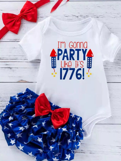 Children's Little Miss America Patriotic Outfit Set