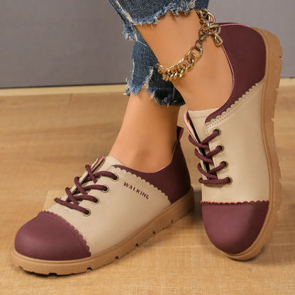 Color Block Lace Up Sneakers