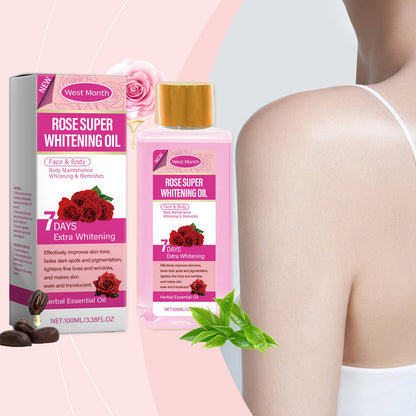 West&Month Rose Body Oil, Moisturizing, Hydrating, Hydrating And Purifying Daily Care Soothing Body Rose Oil