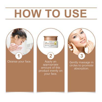 EELHOE Avocado Cream For Wrinkles Gentle Moisturizing Facial Skin Moisturizing Daily Cream