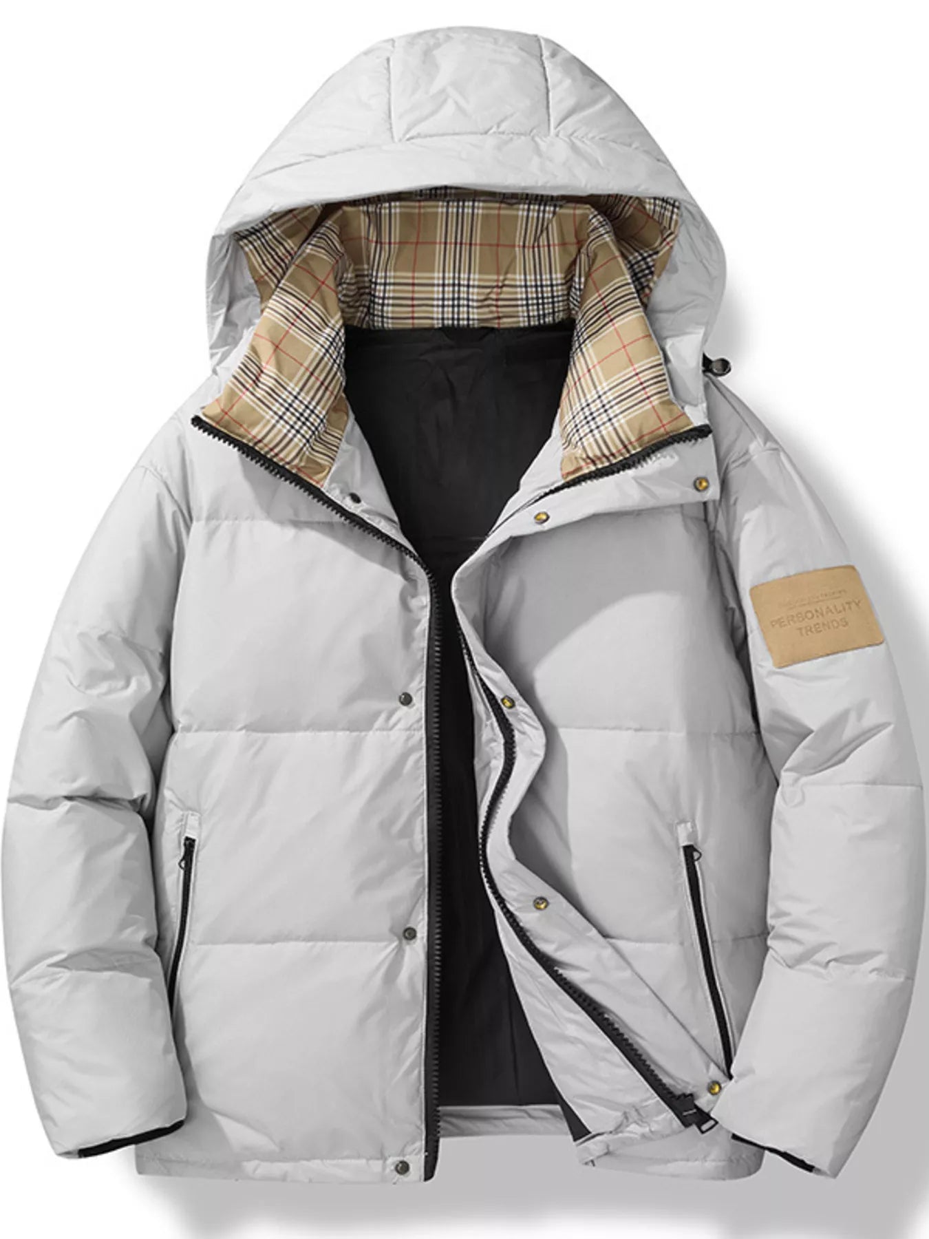 Men's Plus Size Warm Padded Hooded Down Puffer Jacket