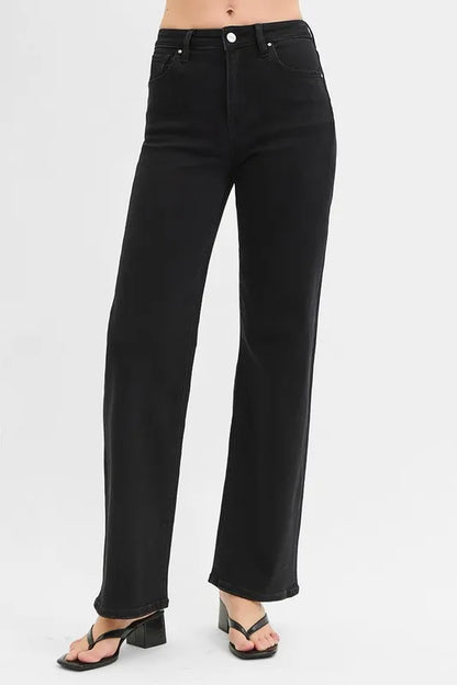 RISEN Full Size High Rise Wide Leg Jeans Plus Size