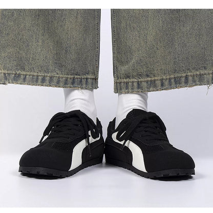 Contrast Lace Up Casual Sneakers