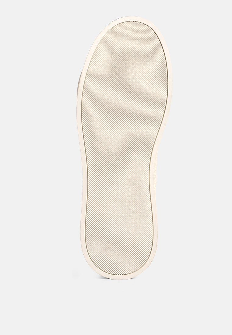 Flakes Lace Detail Low Platform Sneakers