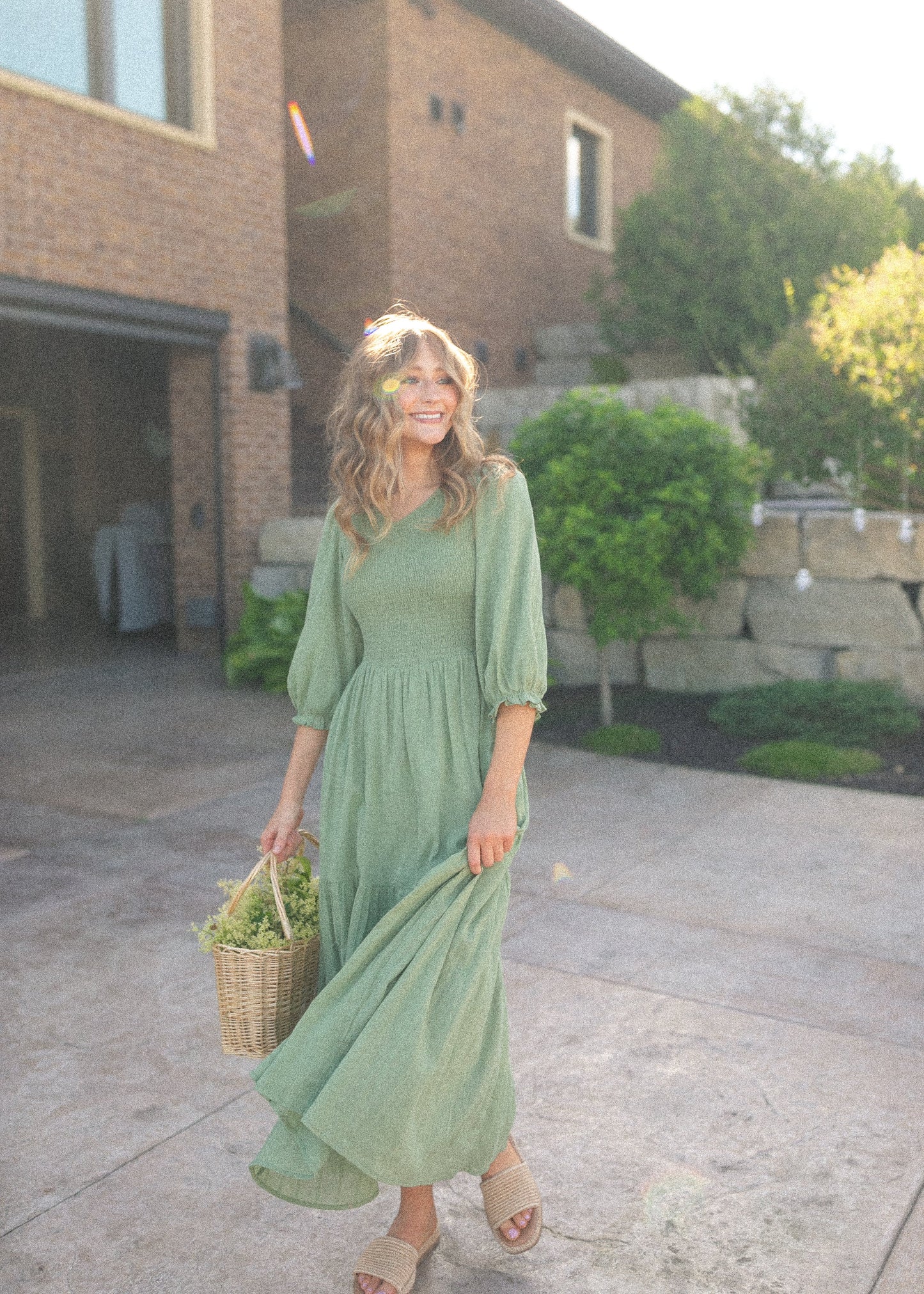 Flora Smocked Midi Dress