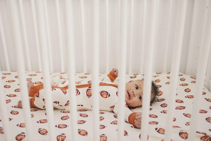 Football Print Bamboo Zippy Romper