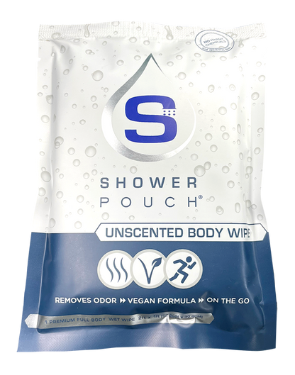 5-pack Shower Pouch XL (2' x 1') Body Wipes