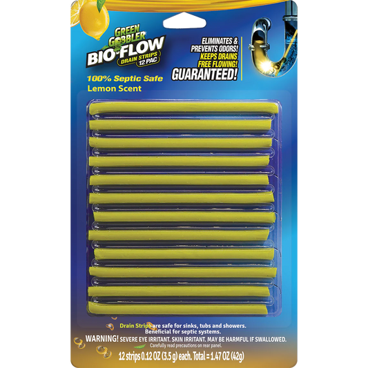 Green Gobbler Drain Strip Bioflow Lemon (12 Pack)