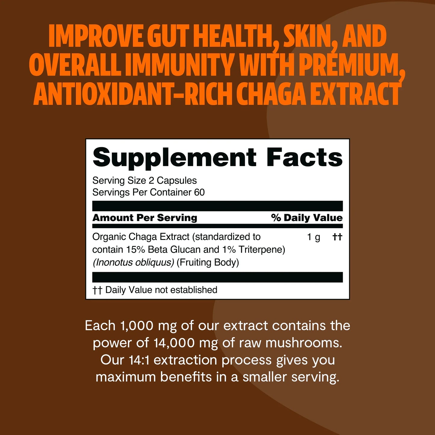 Chaga Mushroom Extract Capsules