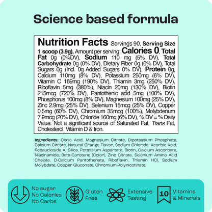 Electrolyte Recovery Plus Powder (Sugar-Free)