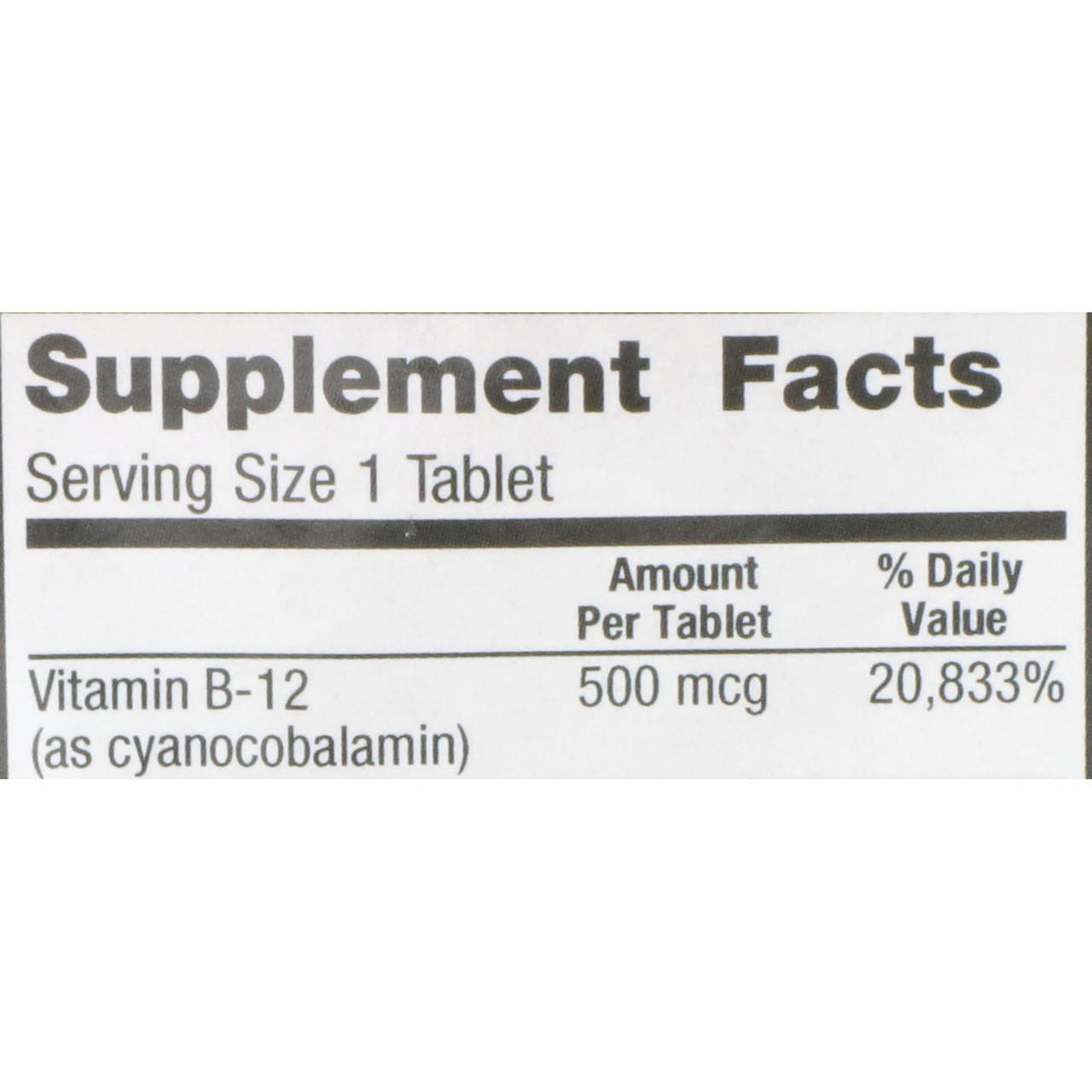 Geri-Care Vitamin B12 Supplement, 500 mcg