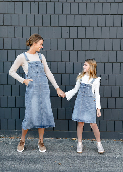Girl's Blakely Denim Overall Dress - FINAL SALE