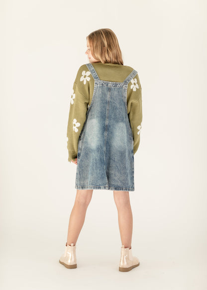 Girl's Blakely Denim Overall Dress - FINAL SALE