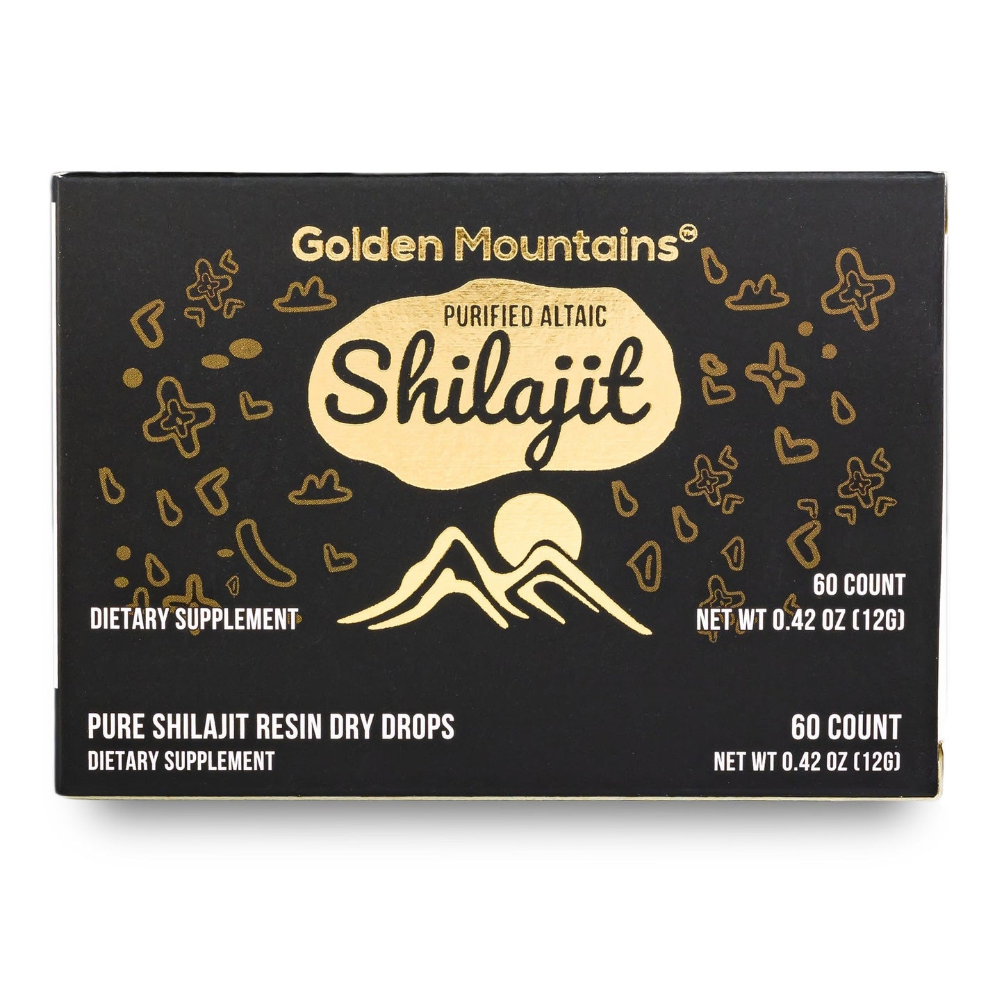 Siberian Green Shilajit Dry Drops | Altai Golden Mountains | 60 x 200mg